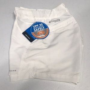 COLUMBIA PFG Womens White Nylon Shorts SMALL